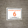 Vaccine Station 6 Spanish Landscape - Wall Sign Vaccine Station 6 Spanish Landscape - Wall Sign