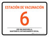 Vaccine Station 6 Spanish Landscape - Wall Sign Vaccine Station 6 Spanish Landscape - Wall Sign