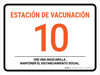 Vaccine Station 10 Spanish Landscape - Wall Sign Vaccine Station 10 Spanish Landscape - Wall Sign