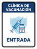 Vaccination Clinic: Entrance Blue Spanish Portrait - Wall Sign Vaccination Clinic: Entrance Blue Spanish Portrait - Wall Sign