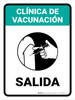Vaccination Clinic: Exit Green Spanish Portrait - Wall Sign