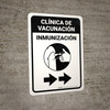 Vaccination Clinic: Immunization Right Arrow Spanish Portrait - Wall Sign