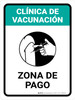 Vaccination Clinic: Payment Area Green Spanish Portrait - Wall Sign Vaccination Clinic: Payment Area Green Spanish Portrait - Wall Sign