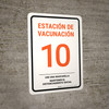 Vaccine Station 10 Spanish Portrait - Wall Sign