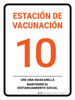 Vaccine Station 10 Spanish Portrait - Wall Sign