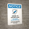 Notice: Covid-19 Vaccine Clinic - Pre-Booked Appointments Only Portrait - Wall Sign
