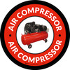 Air Compressor Red Circular - Floor Sign Air Compressor Red Circular - Floor Sign