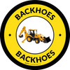 Backhoes Yellow Circular - Floor Sign