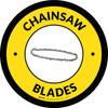 Chainsaw Blades Yellow Circular - Floor Sign