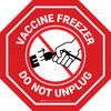 Stop Sign - Vaccine Freezer - Do Not Unplug Circular - Floor Sign