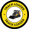 Track Loader Forklift Yellow Circular - Floor Sign Track Loader Forklift Yellow Circular - Floor Sign