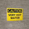 Caution: Very Hot Water Landscape - Wall Sign Caution: Very Hot Water Landscape - Wall Sign