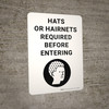 Hats or Hairnets Required Before Entering with Icon Portrait - Wall Sign Hats or Hairnets Required Before Entering with Icon Portrait - Wall Sign