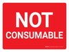 Not Consumable Red Background Landscape - Wall Sign