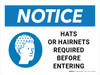Notice: Hats or Hairnets Required Before Entering with IconLandscape - Wall Sign Notice: Hats or Hairnets Required Before Entering with IconLandscape - Wall Sign