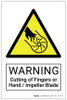 Warning: Cutting of Fingers or Hand / Impeller Blade Hazard - Label Warning: Cutting of Fingers or Hand / Impeller Blade Hazard - Label