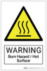 Warning: Burn Hazard / Hot Surface Hazard - Label Warning: Burn Hazard / Hot Surface Hazard - Label