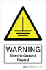 Warning: Electric Ground Hazard - Label