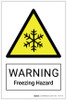 Warning: Freezing Hazard - Label