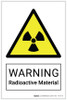 Warning: Radioactive Material Hazard - Label Warning: Radioactive Material Hazard - Label