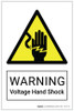 Warning: Voltage Hand Shock Hazard - Label Warning: Voltage Hand Shock Hazard - Label