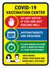 Covid-19 Vaccination Centre: Requirements V2 Portrait - Wall Sign