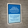 Covid-19 Vaccination Observation Area: Bilingual Portrait - Wall Sign