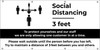 Social Distancing - 3ft One Customer At A Time with Icon - Banner