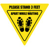 Please Stand 3 Feet Apart While Waiting Shoe Prints Yield Please Stand 3 Feet Apart While Waiting Shoe Prints Yield