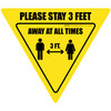 Please Stay 3 Feet Away At All Times With Icon Yield