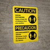 Caution: Social Distancing Keep 3ft Precaucion Bilingual Spanish with Icon Portrait - Wall Sign Caution: Social Distancing Keep 3ft Precaucion Bilingual Spanish with Icon Portrait - Wall Sign