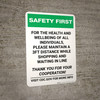 Safety First: Please Maintain a 3ft Distance While Shopping Portrait - Wall Sign Safety First: Please Maintain a 3ft Distance While Shopping Portrait - Wall Sign