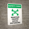 Safety First: Maintain Proper Social Distancing with 3ft Icon Portrait - Wall Sign Safety First: Maintain Proper Social Distancing with 3ft Icon Portrait - Wall Sign