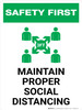 Safety First: Maintain Proper Social Distancing with 3ft Icon Portrait - Wall Sign Safety First: Maintain Proper Social Distancing with 3ft Icon Portrait - Wall Sign