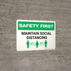 Safety First: Maintain Social Distancing with 3ft Icon Landscape - Wall Sign Safety First: Maintain Social Distancing with 3ft Icon Landscape - Wall Sign