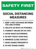 Safety First: Social Distancing Measures 3ft Distance Portrait - Wall Sign Safety First: Social Distancing Measures 3ft Distance Portrait - Wall Sign