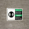 Safety First: Please Maintain A Distance Of 3 Feet Bilingual Spanish with Icon Landscape - Wall Sign