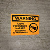 Hazard: Radio Frequency Hazard Dangerous To Pacemakers - Wall Sign
