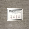 Practice Social Distancing While Using Urinal 3 Ft with Icon Landscape - Wall Sign Practice Social Distancing While Using Urinal 3 Ft with Icon Landscape - Wall Sign