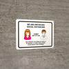 We Are Enforcing Social Distancing with 3ft Icons Landscape - Wall Sign