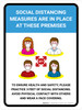 Social Distancing Measures Are In Place At These Premises with 3ft Icons Portrait - Wall Sign Social Distancing Measures Are In Place At These Premises with 3ft Icons Portrait - Wall Sign