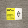 Social Distancing Please Stay 3Ft Apart Yellow Landscape - Wall Sign Social Distancing Please Stay 3Ft Apart Yellow Landscape - Wall Sign