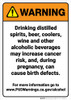 Warning: Alcoholic Beverage Exposure Prop 65 - Wall Sign Warning: Alcoholic Beverage Exposure Prop 65 - Wall Sign