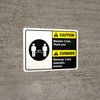 Caution: Maintain 3 Feet Bilingual Spanish with Icon ANSI Portrait - Wall Sign Caution: Maintain 3 Feet Bilingual Spanish with Icon ANSI Portrait - Wall Sign