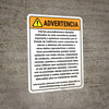 Warning: Dental Care Exposure Spanish Prop 65 - Wall Sign