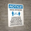 Notice: Social Distancing We Are Limiting the Number of Customers with 3ft Icon Portrait - Wall Sign Notice: Social Distancing We Are Limiting the Number of Customers with 3ft Icon Portrait - Wall Sign