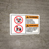 Warning: Do Not Place Biohazardous Materials Bilingual Spanish ANSI - Wall Sign