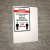 For Your Safety Maintain Social Distancing 3ft Portrait - Wall Sign