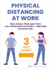 School Safety: Physical Distancing at Work - Stay at Least 3 feet Apart from Your Classmates Portrait - Wall Sign School Safety: Physical Distancing at Work - Stay at Least 3 feet Apart from Your Classmates Portrait - Wall Sign