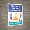 School Safety: Practice Social Distancing 3 Feet Apart - Let's Be Safe Portrait - Wall Sign School Safety: Practice Social Distancing 3 Feet Apart - Let's Be Safe Portrait - Wall Sign